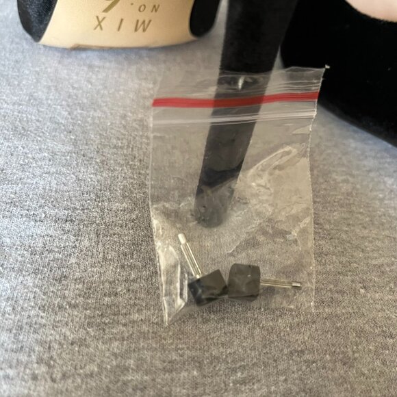 Mix No. 6 Black Velvet Heels w/ Gold Stars.  Never Worn.  Size 7.5 US | 38 EU - Picture 8 of 12